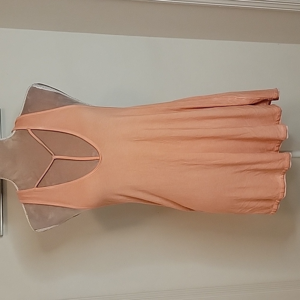We The Free (Free People) Size S, Peach Amelia T-Strap Tank Top, EUC